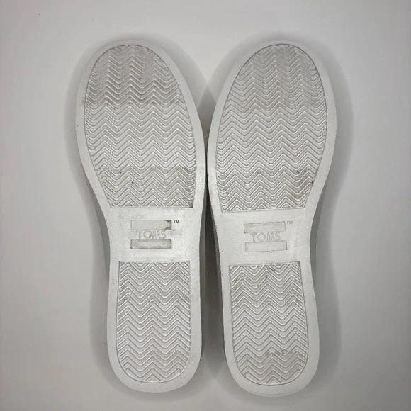 TOMS‎ Slip On Casual Shoes Womens Size 8.5 Canvas Beige Comfort Sneakers Neutral - Picture 7 of 9